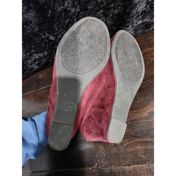 Sugar Juliette Maroon Wedge Ankle Boot Women/Sz. 8M EUC - Picture 7 of 9